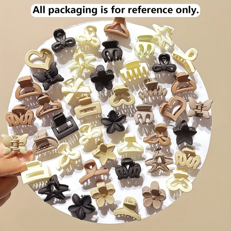 Cute Girl Accessories Beige Mixed Pack Small Clips Ideal For Daily Use Special Occasions Or Travel 2