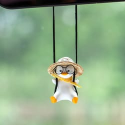 holiday swing duck with glasses, car pendant cute swing duck, car interior decoration, rearview mirror pendant for car