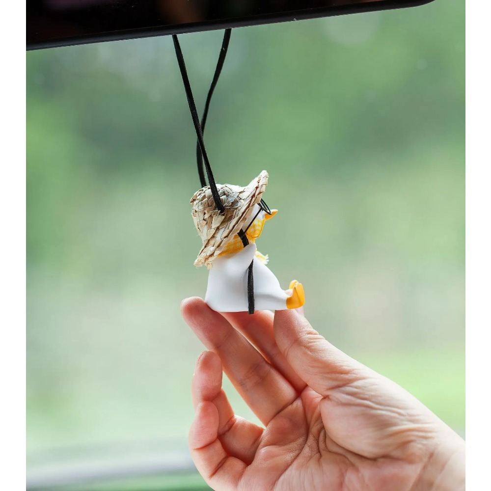 Holiday Swing Duck With Glasses Car Pendant Cute Swing Duck Car Interior Decoration Rearview Mirror 3