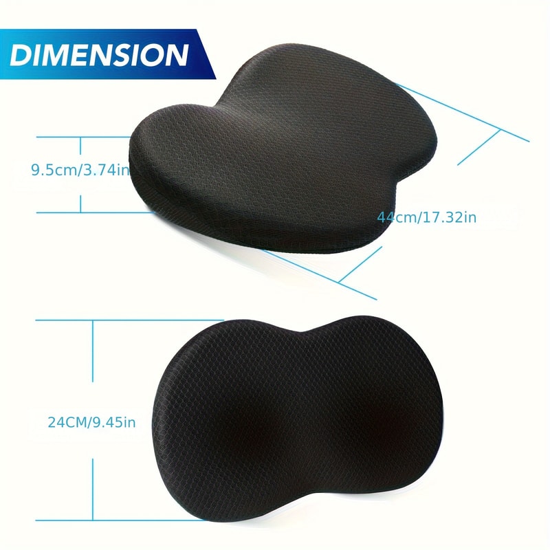 Multi-Use Memory Foam Car Seat Cushion, Back Support Pad for Lumbar Pain Relief, Driver's Car Cushion