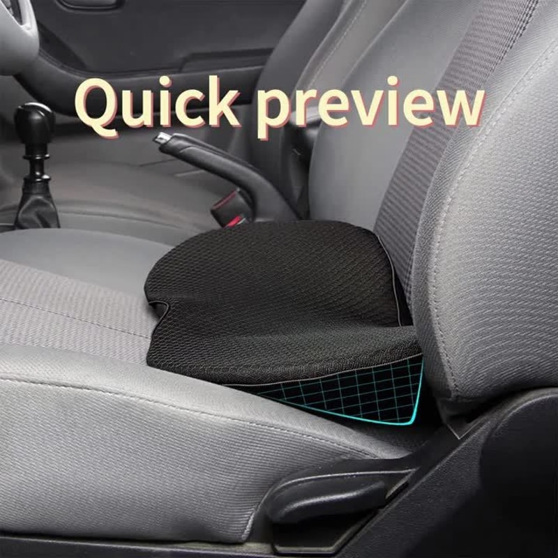 Multi-Use Memory Foam Car Seat Cushion, Back Support Pad for Lumbar Pain Relief, Driver's Car Cushion