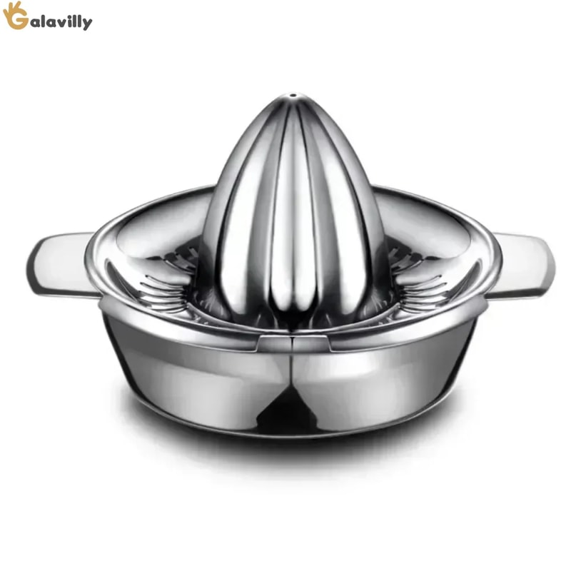 Stainless Steel Portable Lemon Orange Manual Fruit Juicer, Citrus Raw Hand Pressed Juice Maker