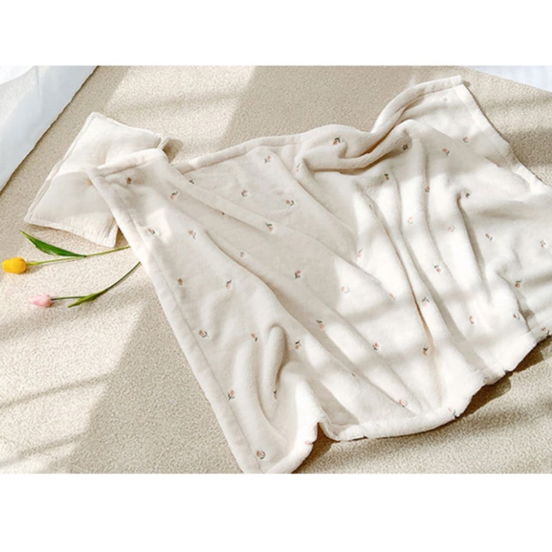 Warm Coral Fleece Soft Flannel Baby Blanket for Newborn, Stroller Swaddle Wrap Bedding Cover for Infants