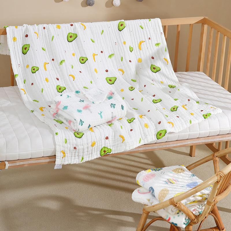 4 Layers Gauze Washcloth, Infant Swaddle, Cotton Baby Bath Towel for Boys and Girls