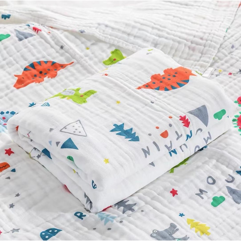 4 Layers Gauze Washcloth, Infant Swaddle, Cotton Baby Bath Towel for Boys and Girls