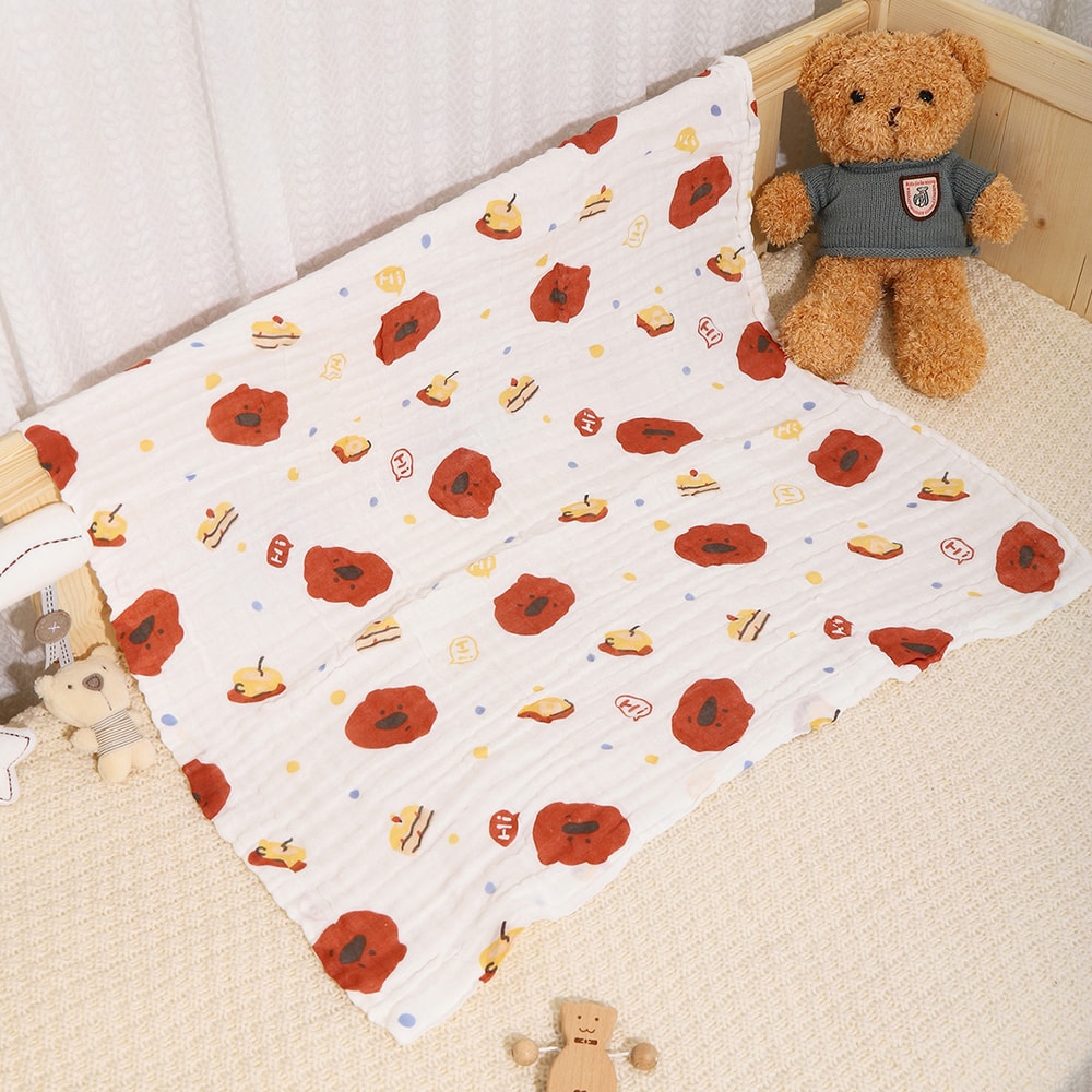 4 Layers Gauze Washcloth, Infant Swaddle, Cotton Baby Bath Towel for Boys and Girls