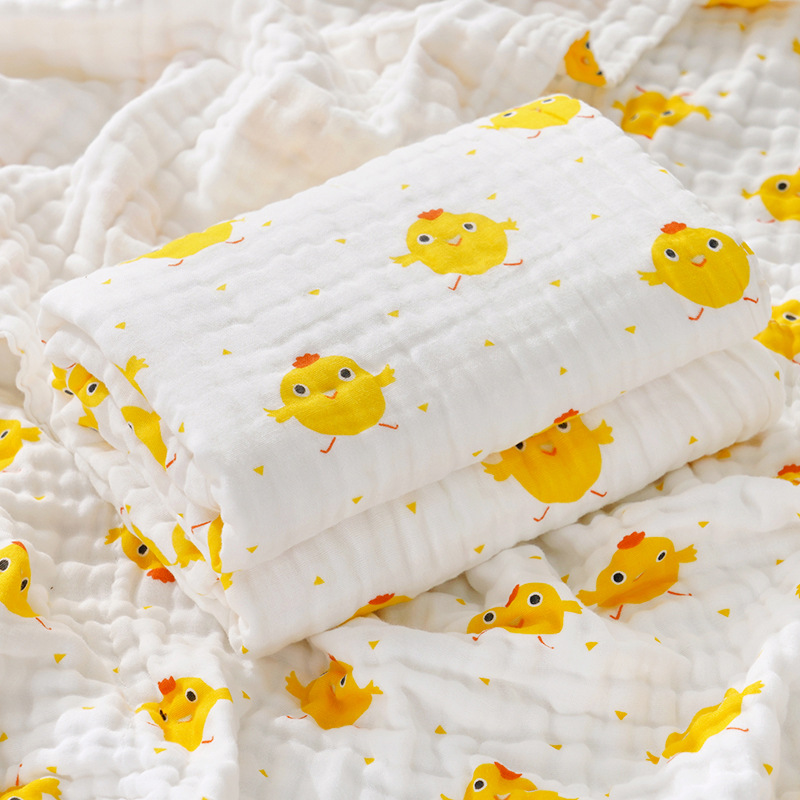 4 Layers Gauze Washcloth, Infant Swaddle, Cotton Baby Bath Towel for Boys and Girls