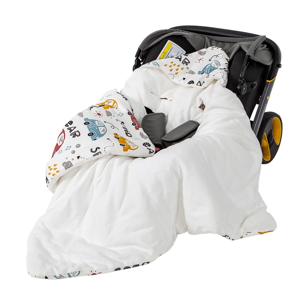 Windproof Hooded Baby Wrap Blanket for the Newborn, Autumn Warm Envelope for Infant Car Seat Discharge