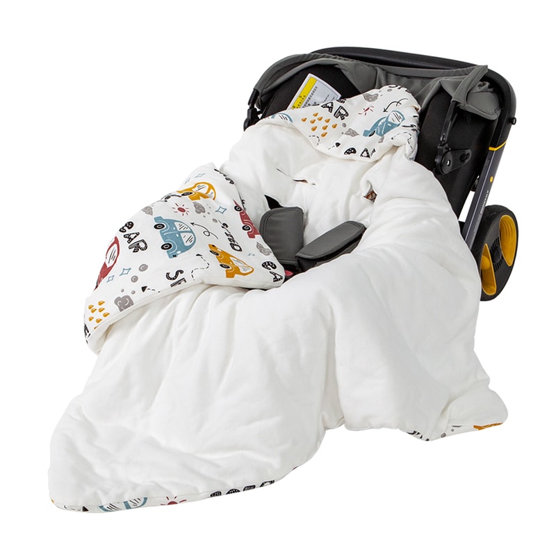 Windproof Hooded Baby Wrap Blanket for the Newborn, Autumn Warm Envelope for Infant Car Seat Discharge