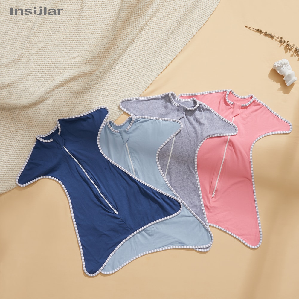 Anti-Startle Cotton Baby Wrap Receiving Swaddling Blanket for Newborn Baby Girl Boy by Insular