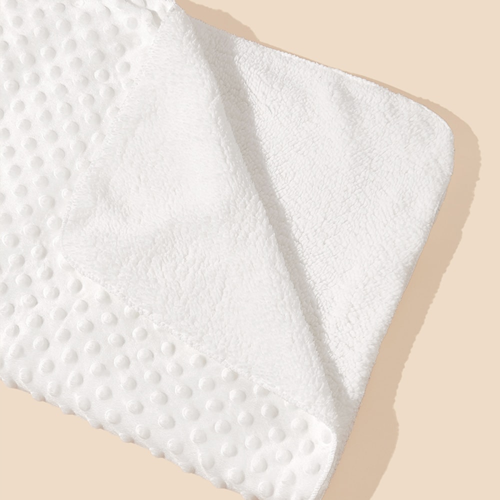 Super Soft Kids Swaddle Blanket Minky Baby Blanket Solid Color Crystal Velvet Bean Double Layer Qui 1