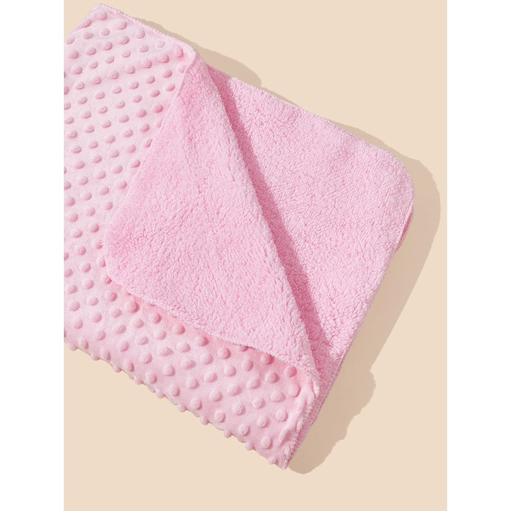 Super Soft Kids Swaddle Blanket Minky Baby Blanket Solid Color Crystal Velvet Bean Double Layer Qui 7