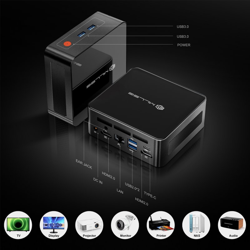 Mini PC Windows 11 Pro BT52 Desktop Computer Work PC 3