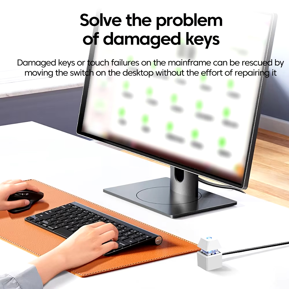 PC Motherboard Power OnOff Button Computer Desktop Switch LED Lights Extension Cable For Office Use 4