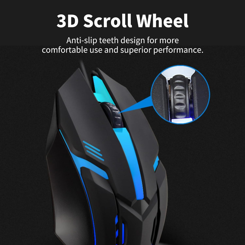 Ergonomic USB Wired Mouse Optical Gaming Mouse RGB Colorful For Computer Macbook 1