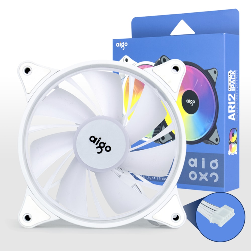 White PC Cooling Fan Adjustable RGB Led Mute Ventilador RGB Fans With Speed Control 0