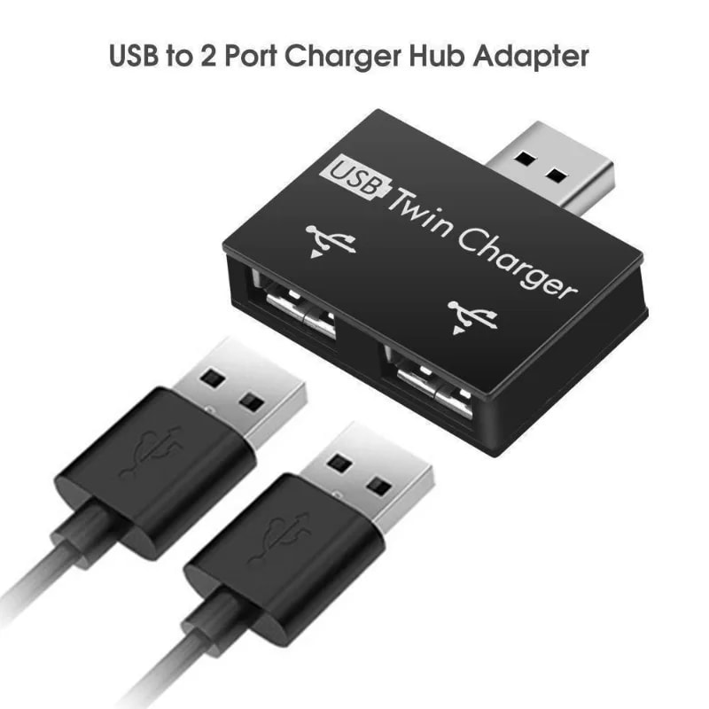 USB Hub Adapter Converter For Phone Laptop PC 1 Male To 2 Port Female Splitter 1