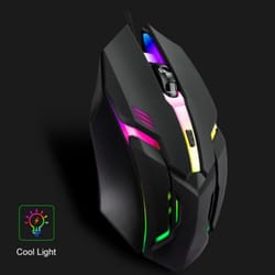 high-quality ergonomic gaming mouse with 4-button, usb rgb backlit mouse for desktop and laptop computers