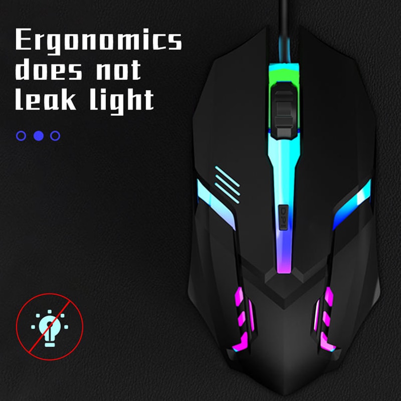 HighQuality Ergonomic Gaming Mouse With 4Button USB RGB Backlit Mouse For Desktop And Laptop Comput 2