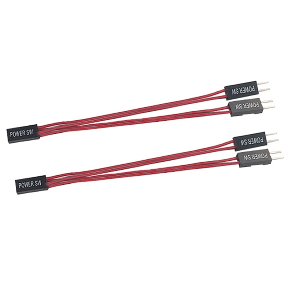 External PC Power Button Desktop Computer, Case Reset Switches Button Power Cable Splitter for Home Office and Internet