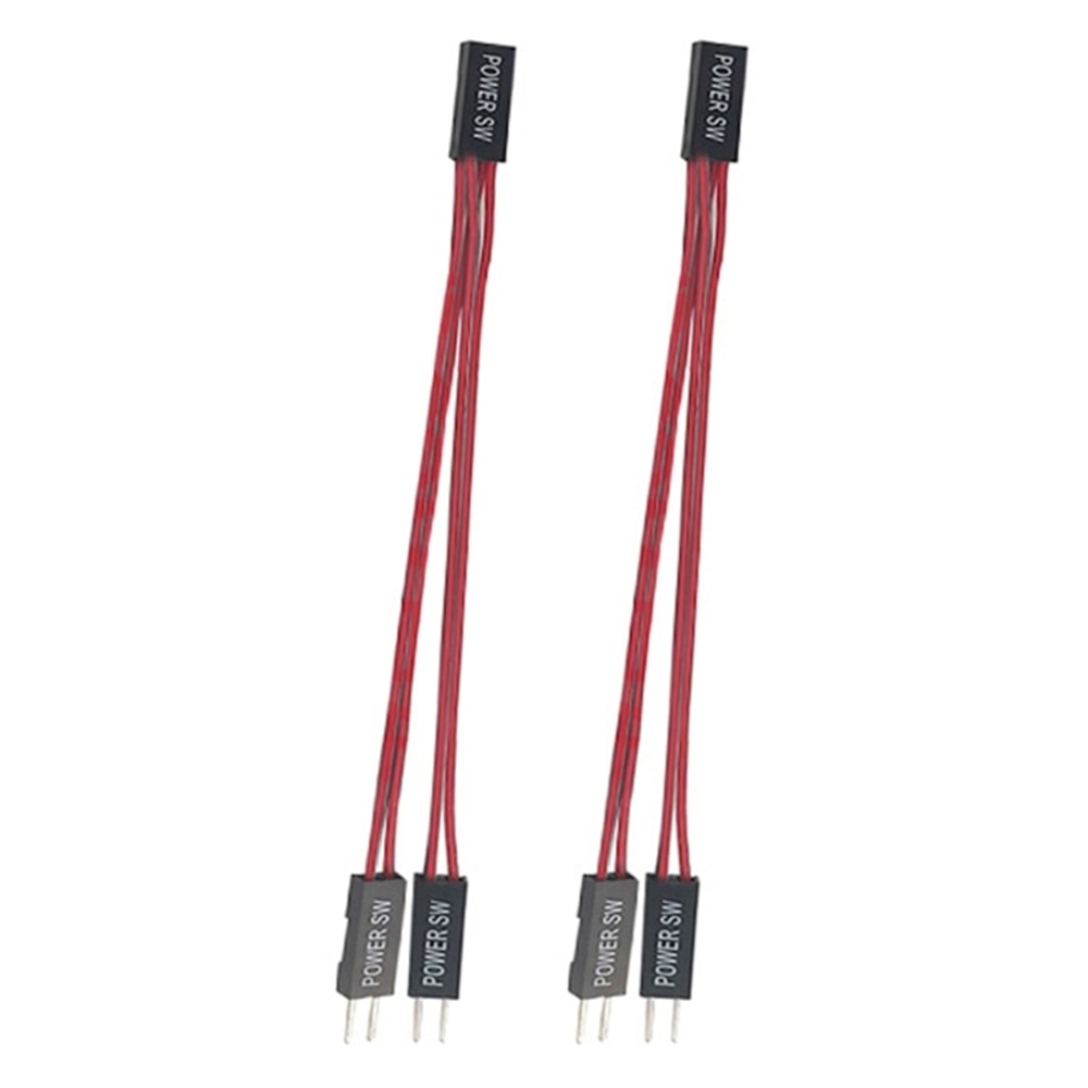 External PC Power Button Desktop Computer, Case Reset Switches Button Power Cable Splitter for Home Office and Internet