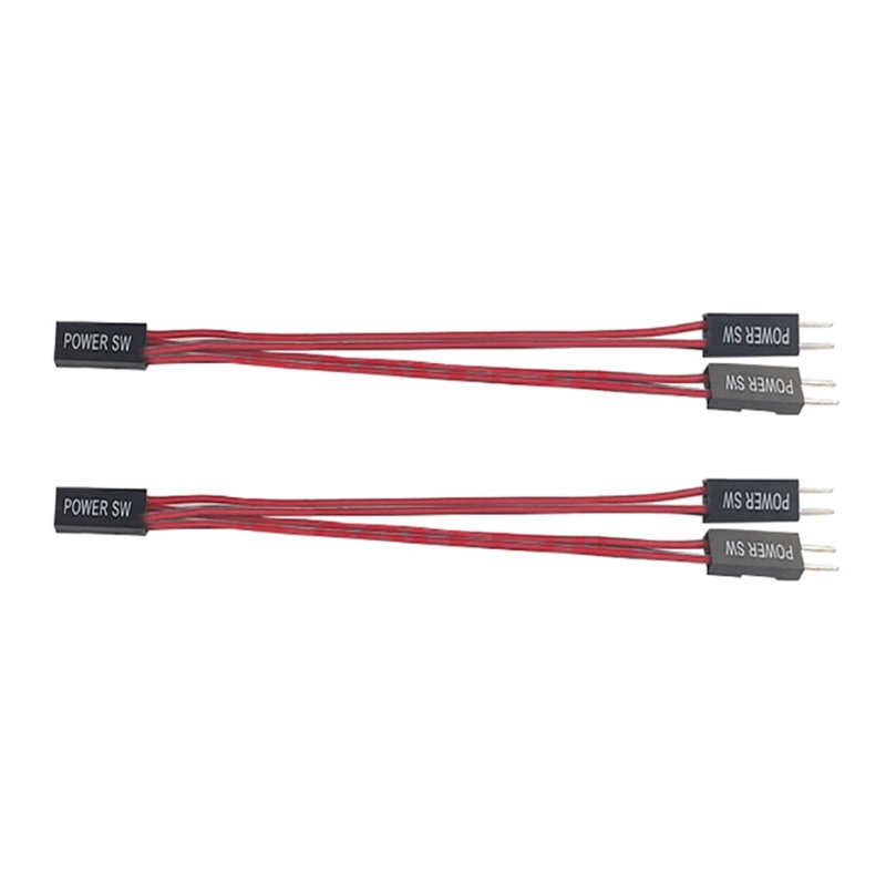 External PC Power Button Desktop Computer, Case Reset Switches Button Power Cable Splitter for Home Office and Internet