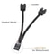 USB To Dual Splitter Computer Case Data Transfer Cable Braided Shield HUB Extend Line 1