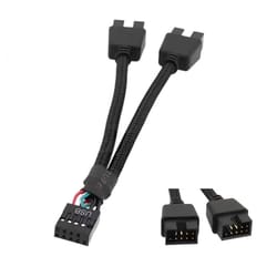 usb to dual splitter, computer case data transfer cable, braided shield hub extend line