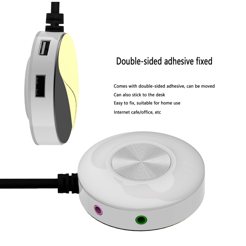 RGB Computer Desktop Switch Button 6Color With Dual USB Audio And Adhesive Start Button 5