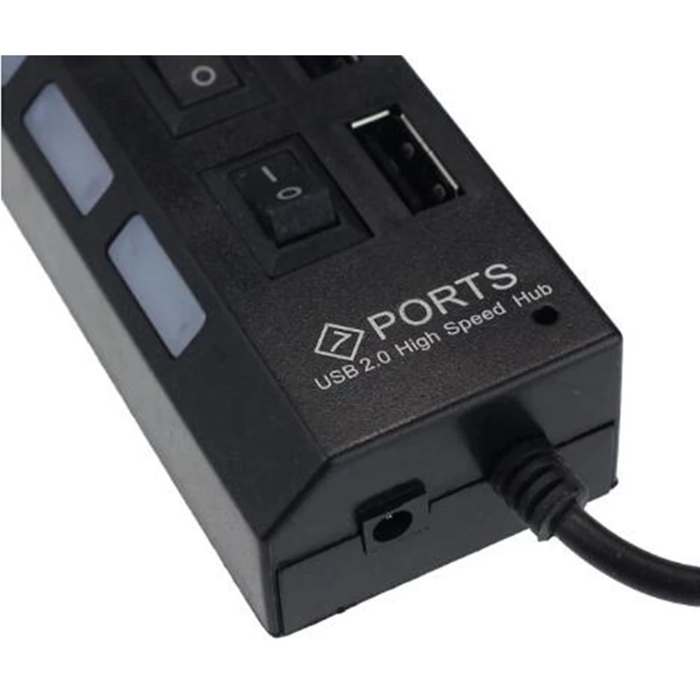7 Ports USB Hub With Switch USB Multi USB Splitter Power Adapter For PC Laptops Accessories 2