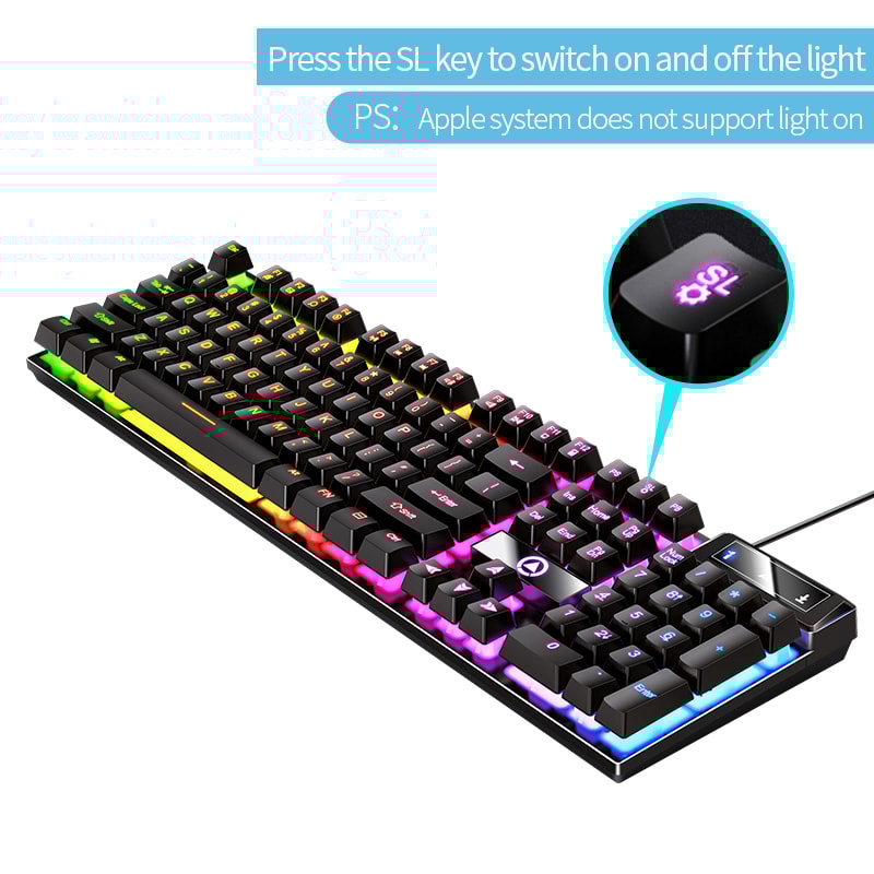 Low Profile Wired Gaming Keyboard for PC, Laptop, and Desktops