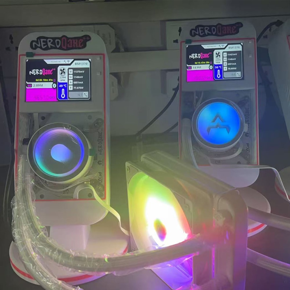 New Bitaxe Nerd Qaxe Water Cooling 48ths Computing Power Bitcoin Miner White 2