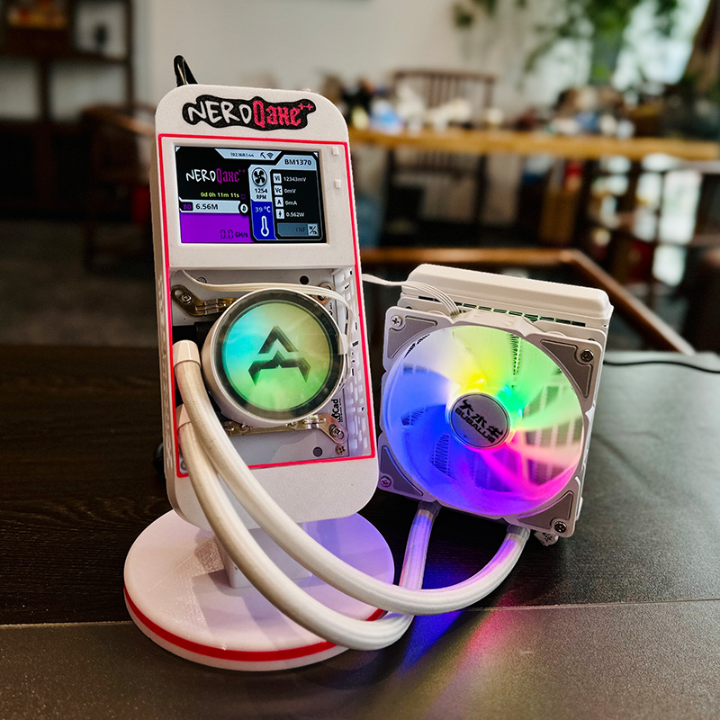 New Bitaxe Nerd Qaxe Water Cooling 48ths Computing Power Bitcoin Miner White 0