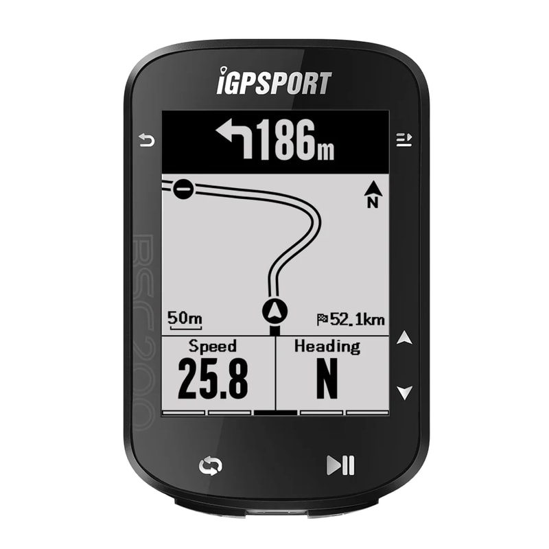 Wireless Cycling Odometer, GPS Bicycle Computer, ANT Bluetooth5.0 Speedometer, Route Navigation Accessories
