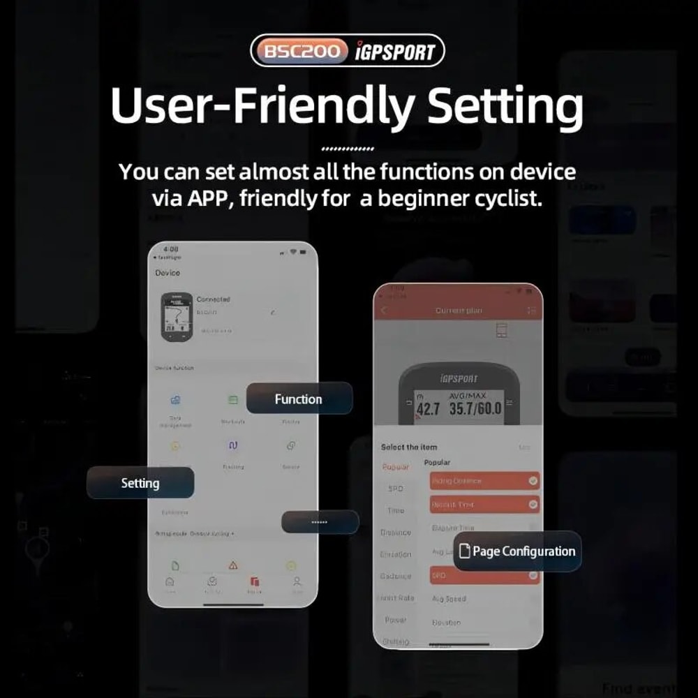 Wireless Cycling Odometer, GPS Bicycle Computer, ANT Bluetooth5.0 Speedometer, Route Navigation Accessories