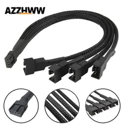 fan splitter extension cable for pc, 4pin small temperature control cpu fan power cable