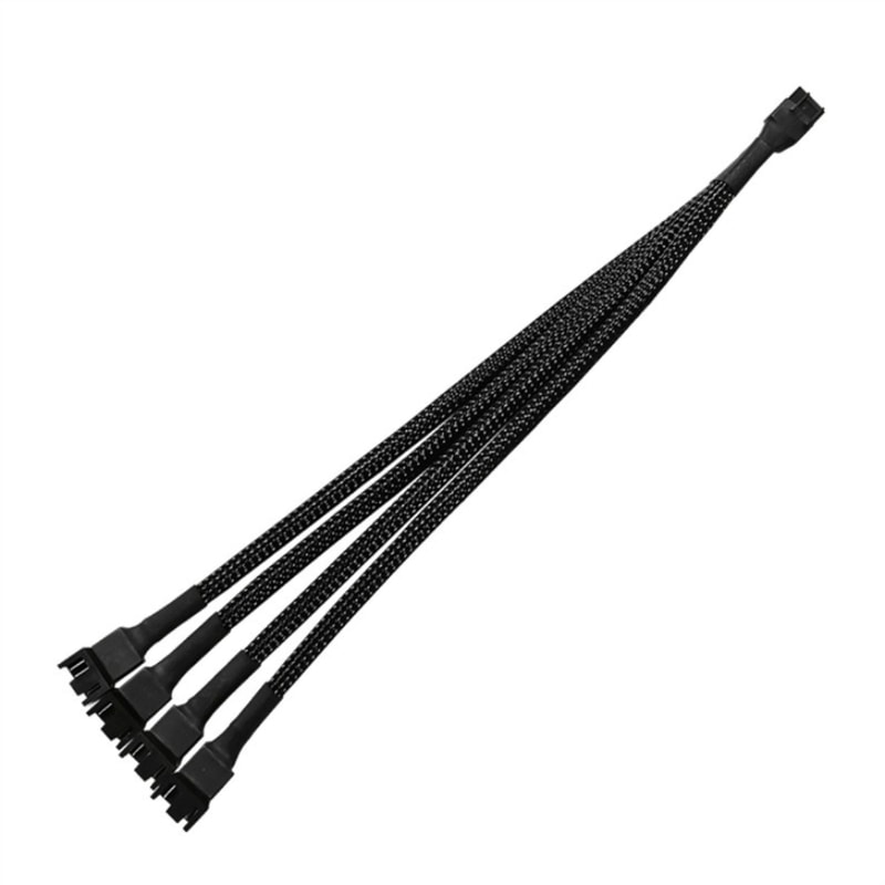 Fan Splitter Extension Cable For PC 4Pin Small Temperature Control CPU Fan Power Cable 5