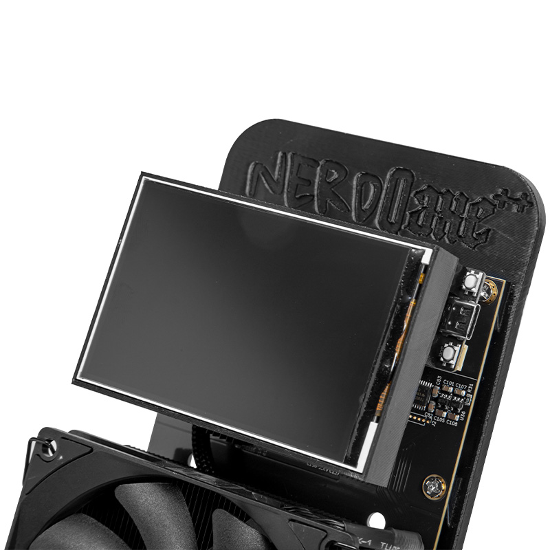 New Bitaxe NerdQaxe Black BTC Mining Machine 48THs Power Supply Included 3