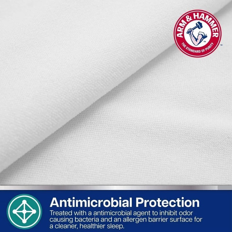 Waterproof Queen Mattress Protector Soft Terry Antimicrobial Allergen Barrier 1
