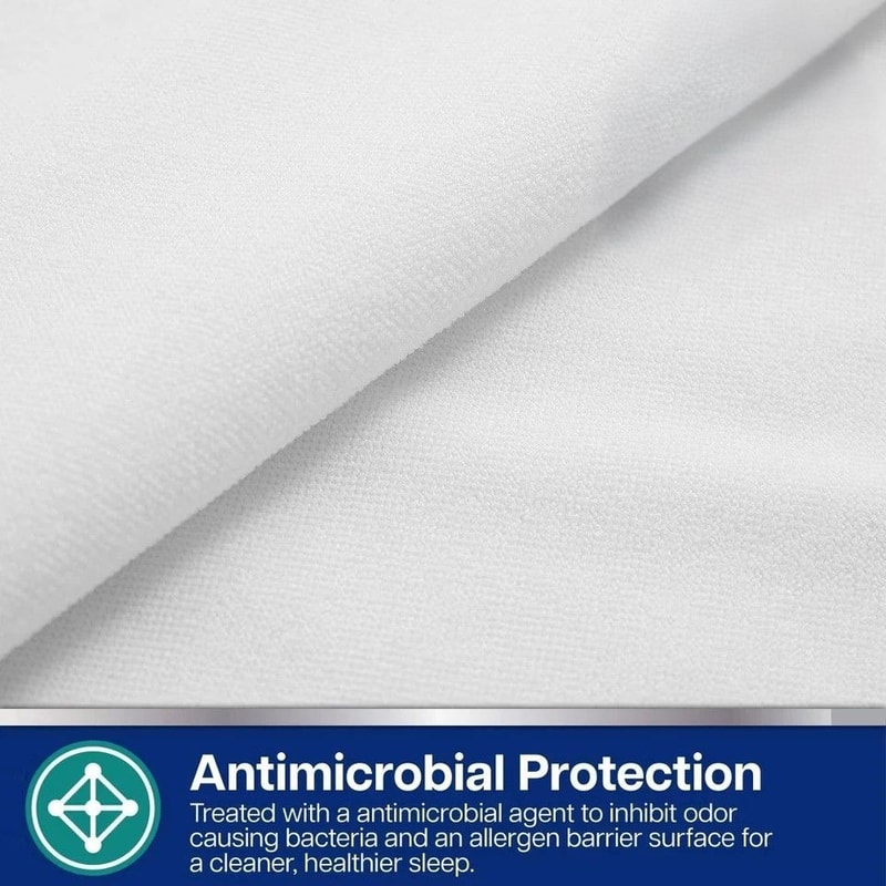 Waterproof Queen Mattress Protector Soft Terry Antimicrobial Allergen Barrier 5
