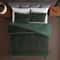 BedRoom King Comforter Set Green Faux Fur Machine Washable Bedding 3
