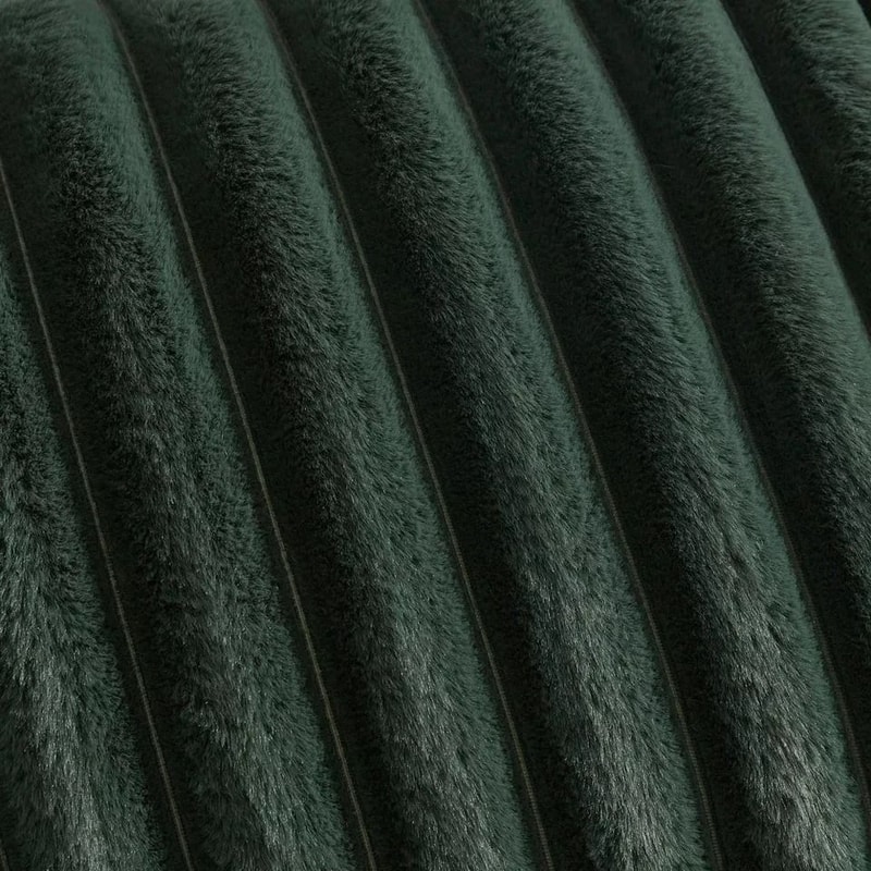 BedRoom King Comforter Set Green Faux Fur Machine Washable Bedding 4