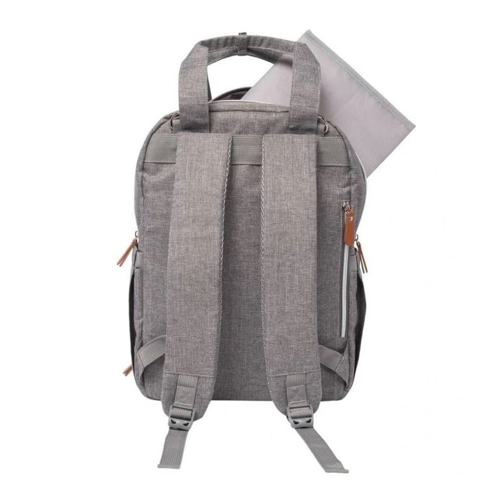 Diaper Bag Gray Functional And GenderNeutral Spacious Storage With Bottle Pockets Includes Changin 4