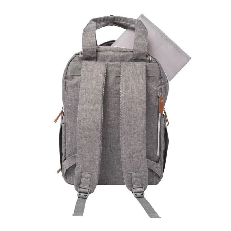 Diaper Bag Gray Functional And GenderNeutral Spacious Storage With Bottle Pockets Includes Changin 4
