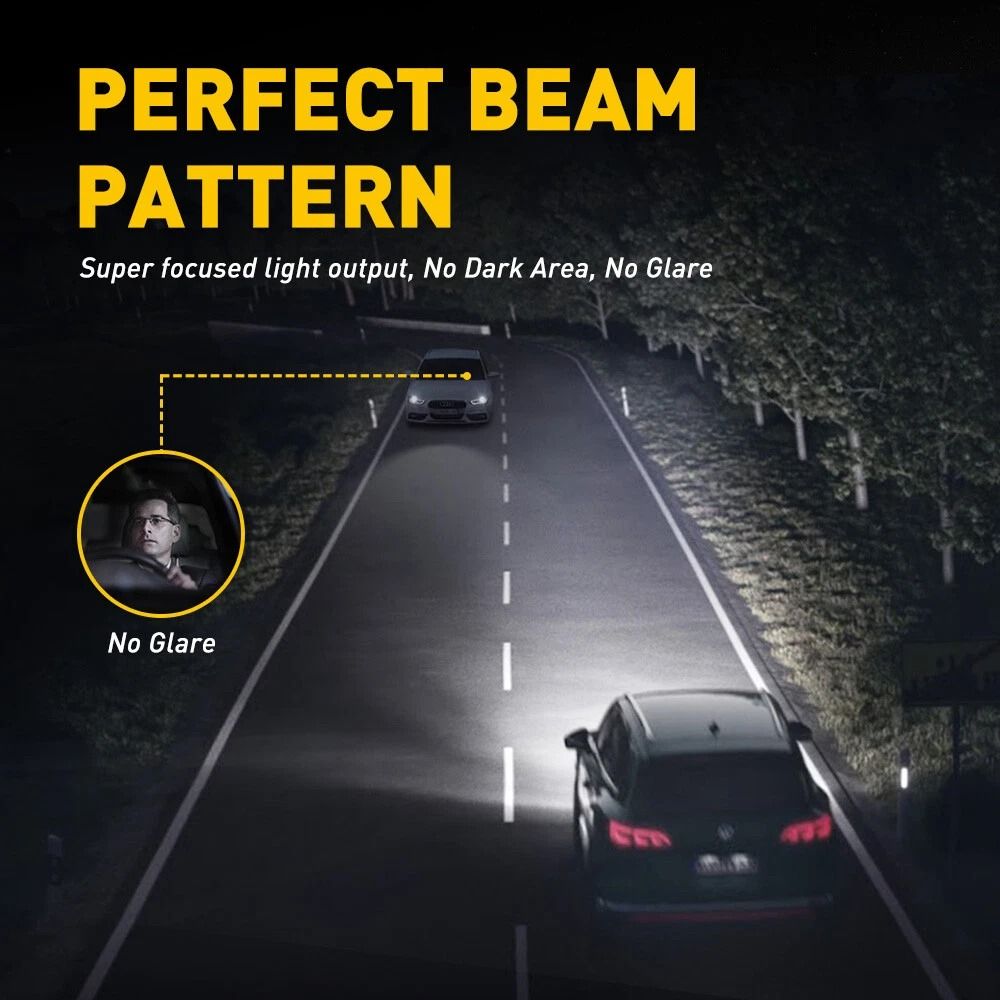 LED Headlight Kit Super Bright White Bulbs HighLow Beam Easy Plug And Play Installation Power 2