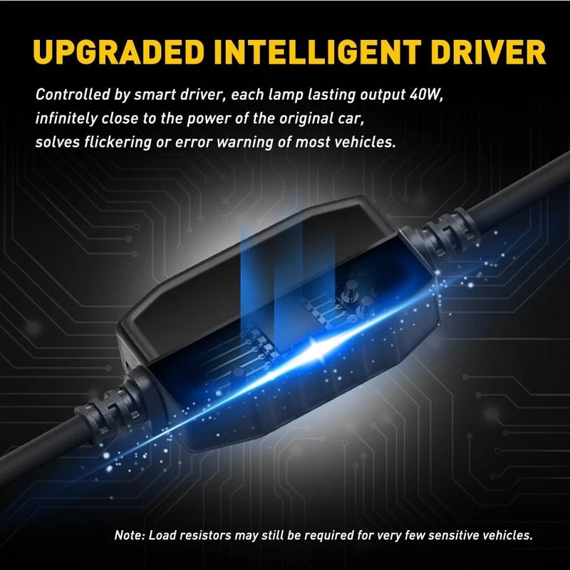 LED Headlight Kit Super Bright White Bulbs HighLow Beam Easy Plug And Play Installation Power 5