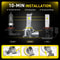 Super Bright LED Headlight Bulbs Kit White HighLow Beam EMC LongLasting Performance 3
