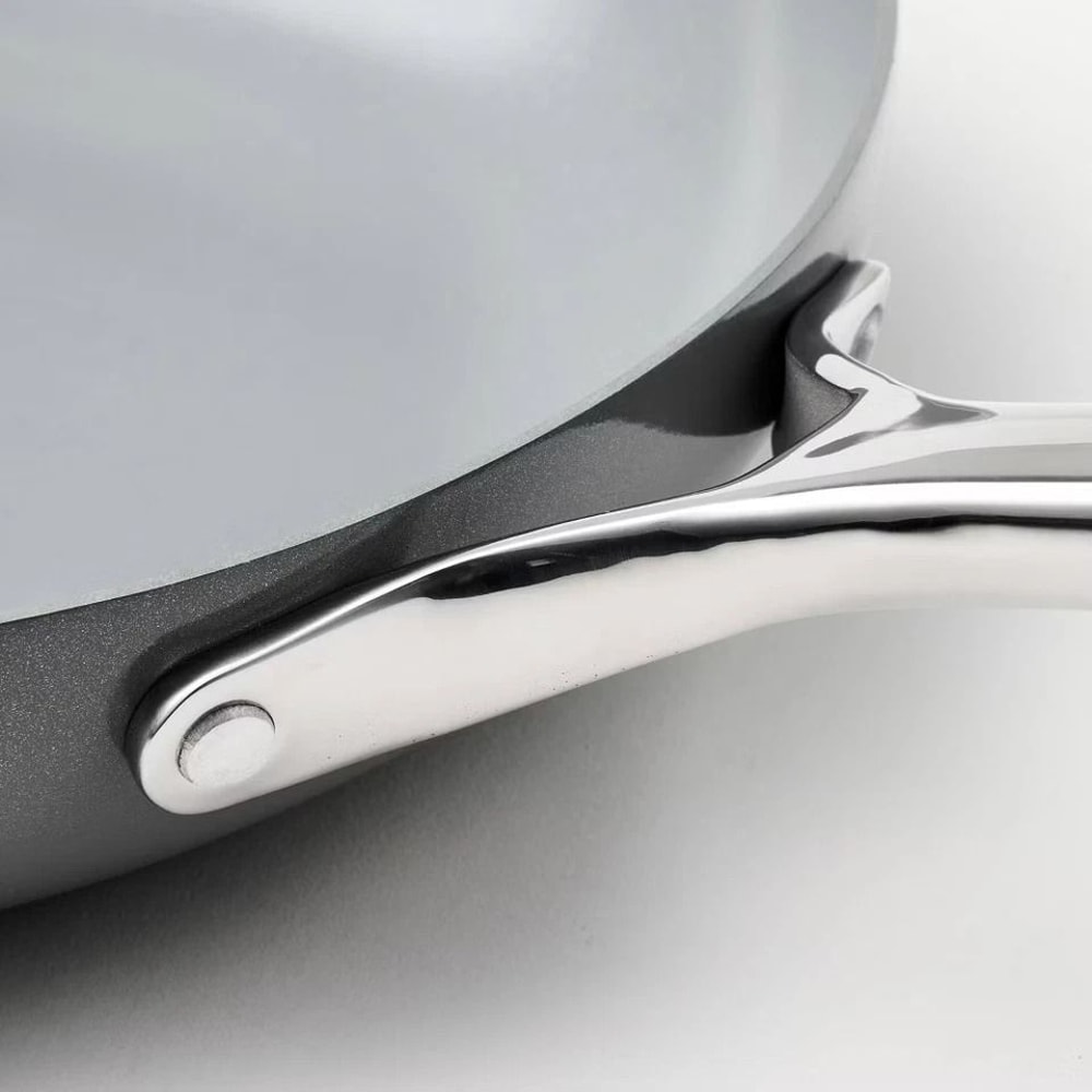 Dark Gray Nonstick Ceramic Coated Aluminum Frypan With Cover Dishwasher Safe Oven Safe Induction An 1
