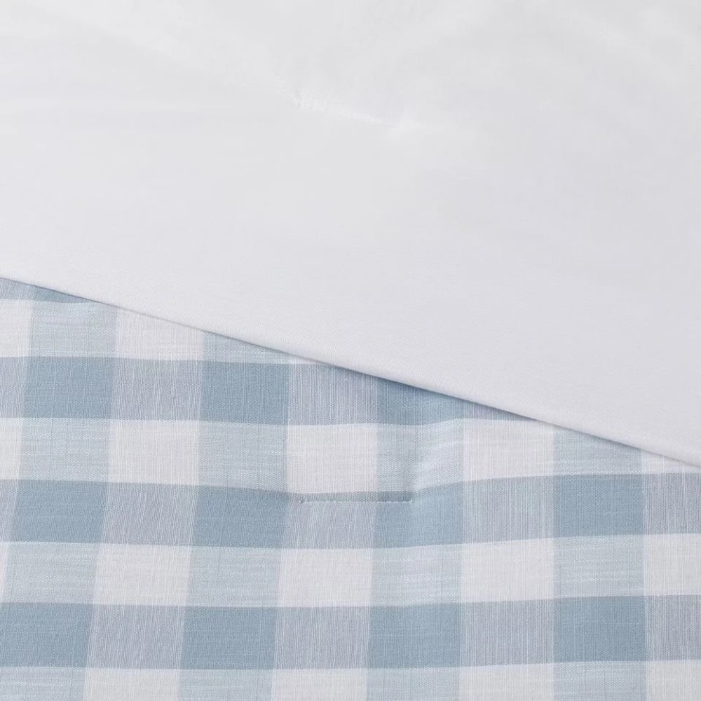 Cotton Gingham Comforter Set Threshold AllSeason Comfort Breathable Comforter Pillow Shams 1