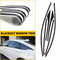 Glossy Black Chrome Delete Blackout Window Trims Car Side Stickers Durable Stylish Fits 6